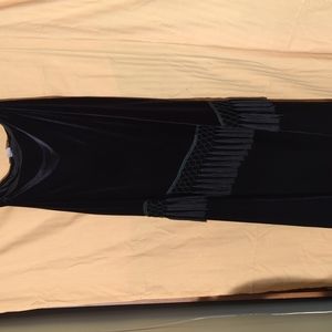 Skirt Black Velvet with Tassels all Around